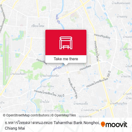 ธ.ทหารไทยตลาดหนองหอย Taharnthai Bank Nonghoi map
