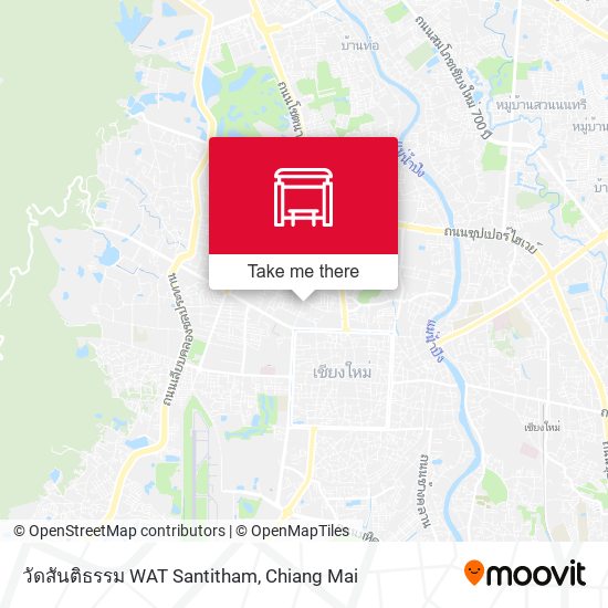 วัดสันติธรรม WAT Santitham map