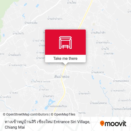 ทางเข้าหมู่บ้านสิริ เชียงใหม่ Entrance Siri Village map