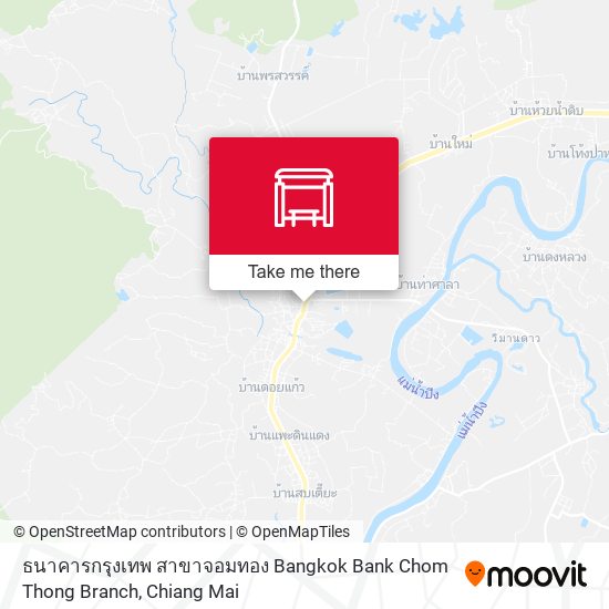 ธนาคารกรุงเทพ สาขาจอมทอง Bangkok Bank Chom Thong Branch map