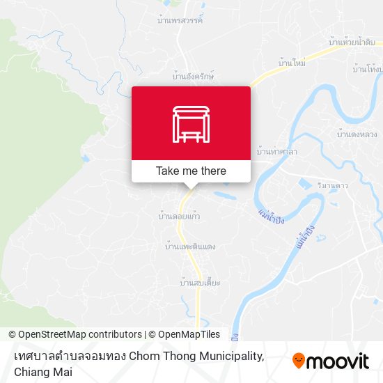 เทศบาลตำบลจอมทอง Chom Thong Municipality map