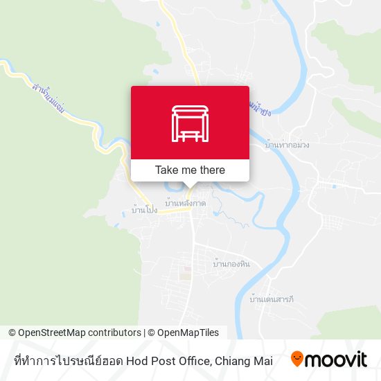 ที่ทำการไปรษณีย์ฮอด Hod  Post Office map
