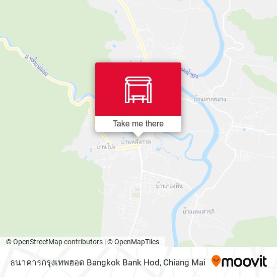 ธนาคารกรุงเทพฮอด Bangkok  Bank Hod map