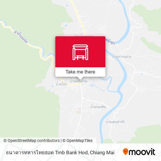 ธนาคารทหารไทยฮอด Tmb  Bank Hod map