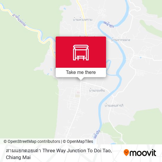 สามแยกดอยเต่า Three Way Junction To Doi Tao map