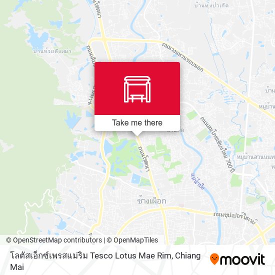 โลตัสเอ็กซ์เพรสแม่ริม Tesco Lotus Mae Rim map