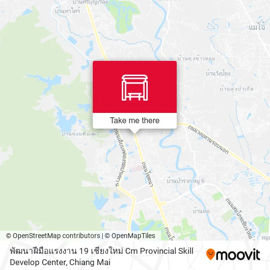 พัฒนาฝีมือแรงงาน 19 เชียงใหม่ Cm Provincial Skill Develop Center map