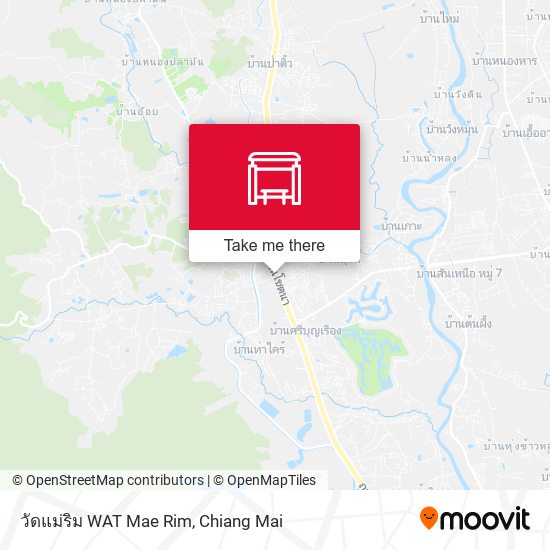 วัดแม่ริม WAT Mae Rim map