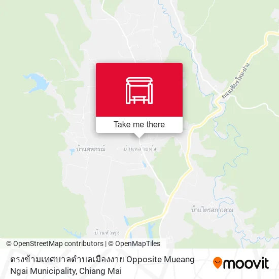 ตรงข้ามเทศบาลตำบลเมืองงาย Opposite Mueang Ngai Municipality map
