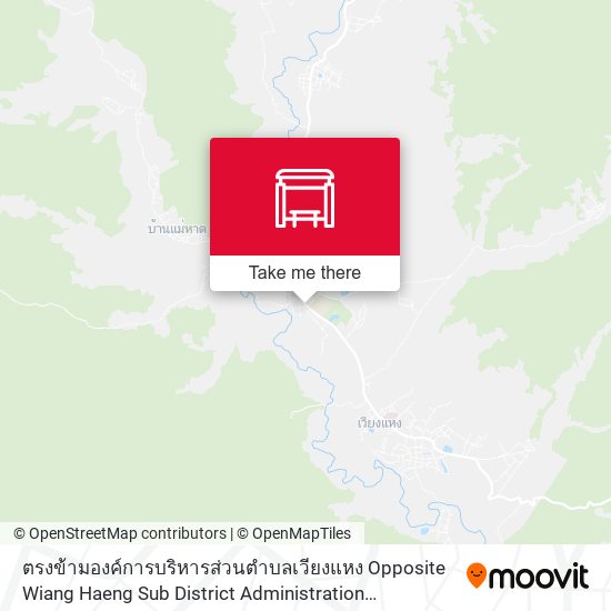 ตรงข้ามองค์การบริหารส่วนตำบลเวียงแหง Opposite Wiang Haeng Sub District Administration Organization Office map