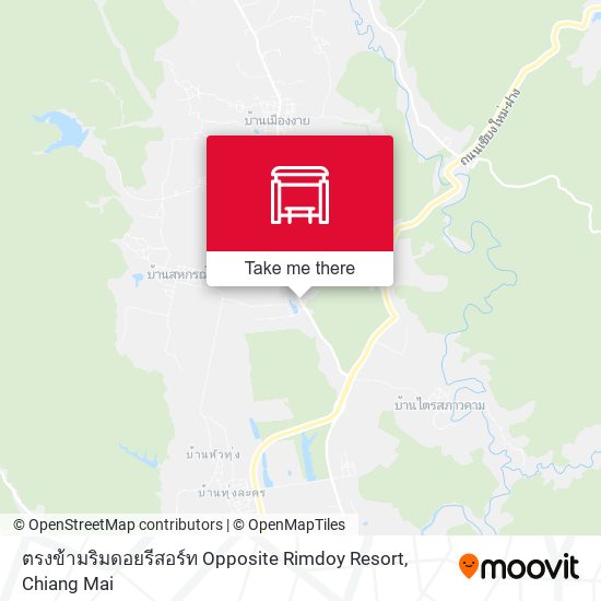 ตรงข้ามริมดอยรีสอร์ท Opposite  Rimdoy Resort map