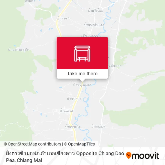 ฝั่งตรงข้ามกฟภ.อำเภอเชียงดาว Opposite Chiang Dao Pea map
