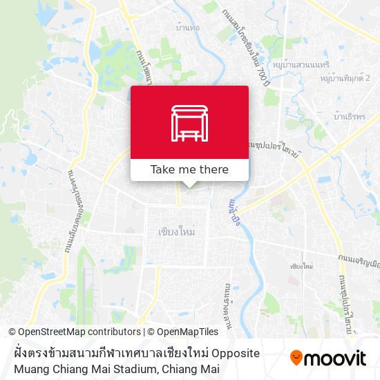 ฝั่งตรงข้ามสนามกีฬาเทศบาลเชียงใหม่ Opposite Muang Chiang Mai Stadium map