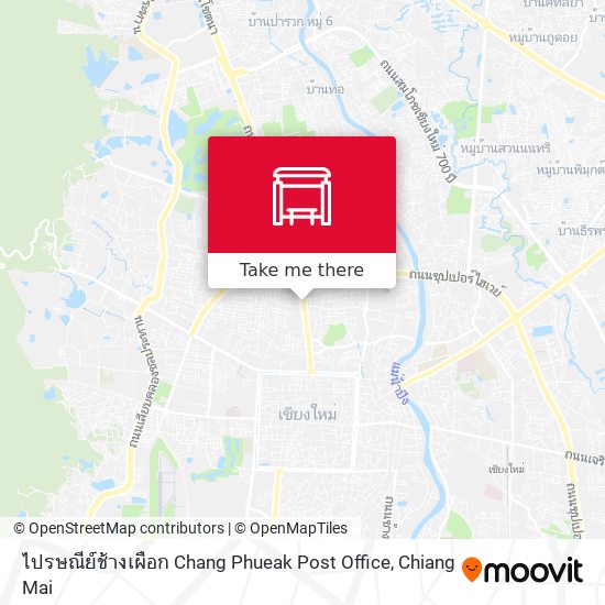 ไปรษณีย์ช้างเผือก Chang Phueak Post Office map