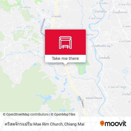 คริสตจักรแม่ริม Mae Rim Church map