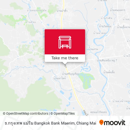 ธ.กรุงเทพ แม่ริม Bangkok Bank Maerim map