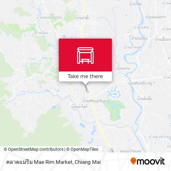 ตลาดแม่ริม Mae Rim Market map