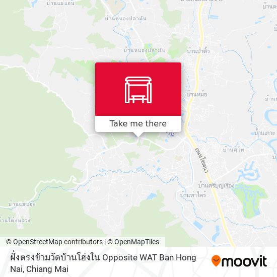 ฝั่งตรงข้ามวัดบ้านโฮ่งใน Opposite WAT Ban Hong Nai map