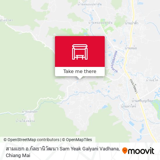 สามแยก อ.กัลยานิวัฒนา Sam Yeak Galyani Vadhana map