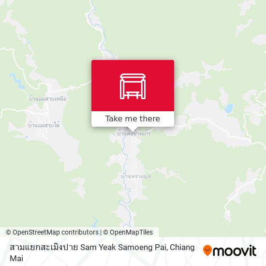 สามแยกสะเมิงปาย Sam Yeak Samoeng Pai map