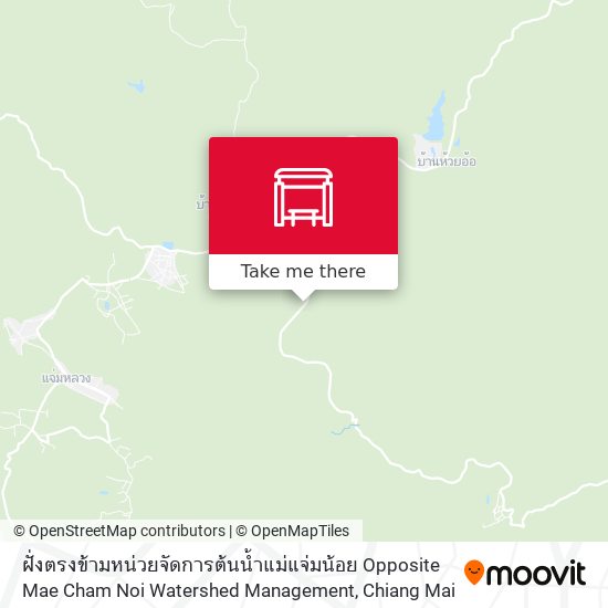 ฝั่งตรงข้ามหน่วยจัดการต้นน้ำแม่แจ่มน้อย Opposite Mae Cham Noi Watershed Management map