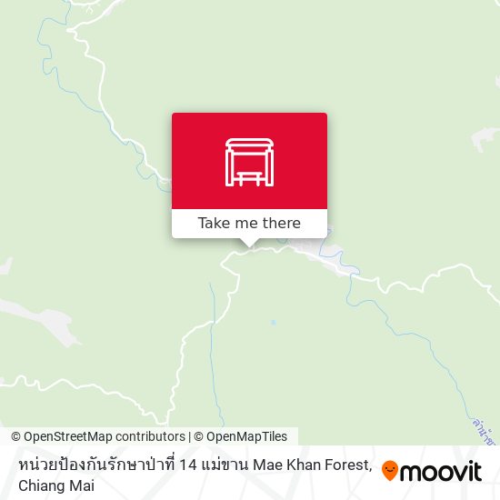 หน่วยป้องกันรักษาป่าที่ 14 แม่ขาน Mae Khan Forest map