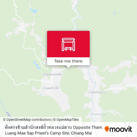 ฝั่งตรงข้ามสำนักสงฆ์ถ้ำหลวงแม่สาบ Opposite Tham Luang Mae Sap Priest's Camp Site map