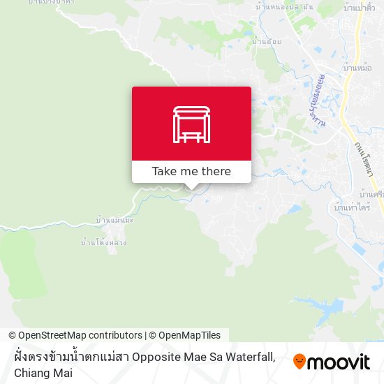 ฝั่งตรงข้ามน้ำตกแม่สา Opposite Mae Sa Waterfall map