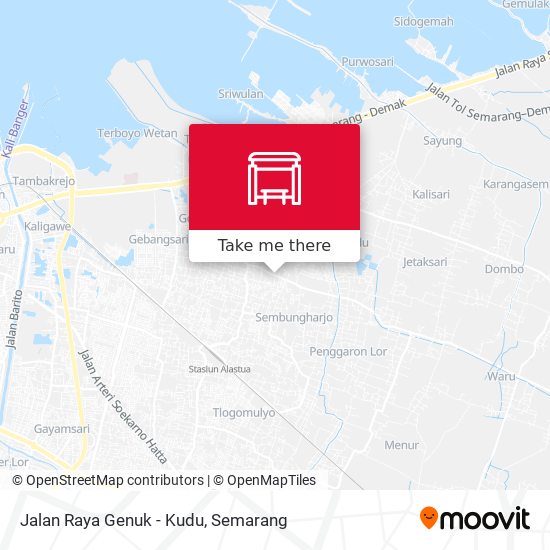 Jalan Raya Genuk - Kudu map