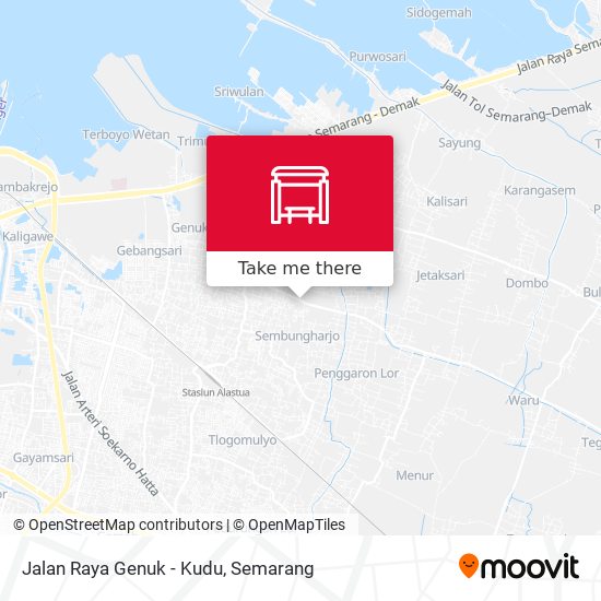 Jalan Raya Genuk - Kudu map