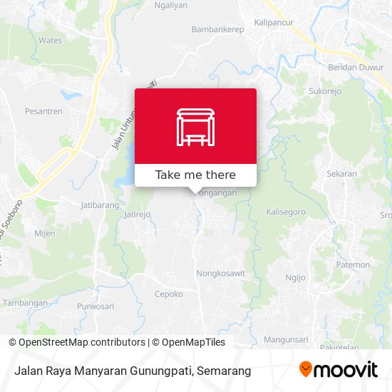 Jalan Raya Manyaran Gunungpati map