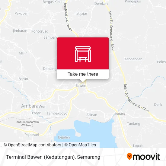 Terminal Bawen (Kedatangan) map