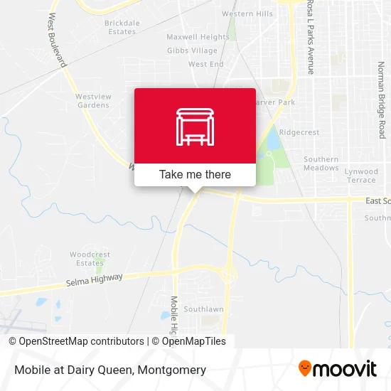 Mapa de Mobile at Dairy Queen