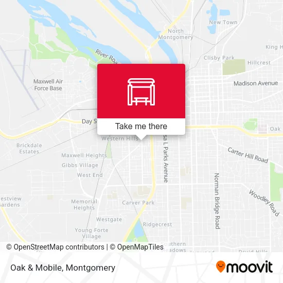 Oak & Mobile map