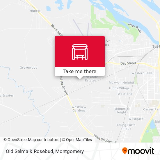 Old Selma & Rosebud map