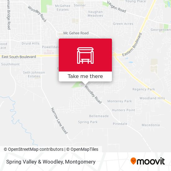 Spring Valley & Woodley map