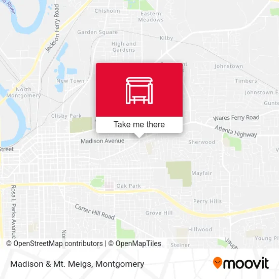 Madison & Mt. Meigs map