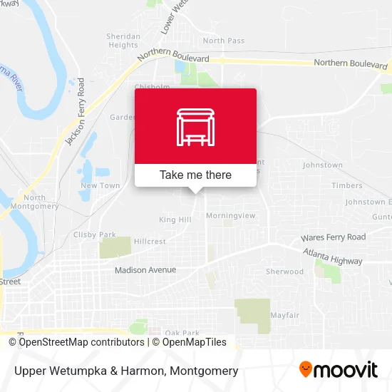 Upper Wetumpka & Harmon map