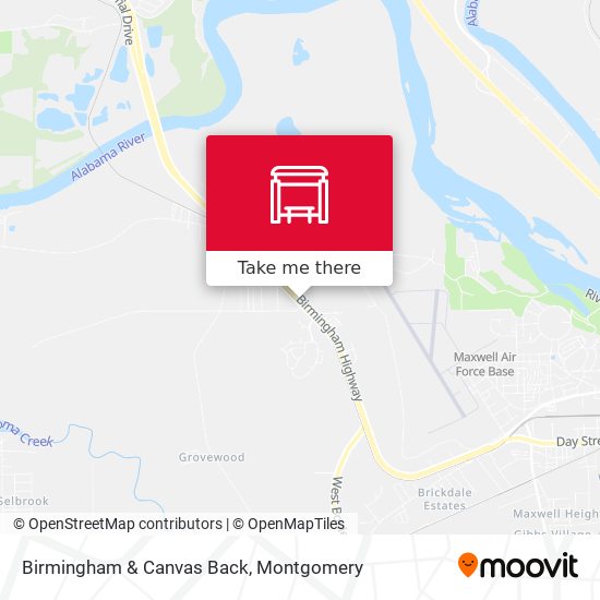 Mapa de Birmingham & Canvas Back