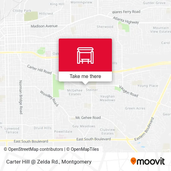 Mapa de Carter Hill @ Zelda Rd.