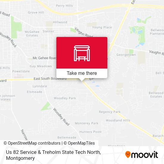 Us 82 Service & Treholm State Tech North map