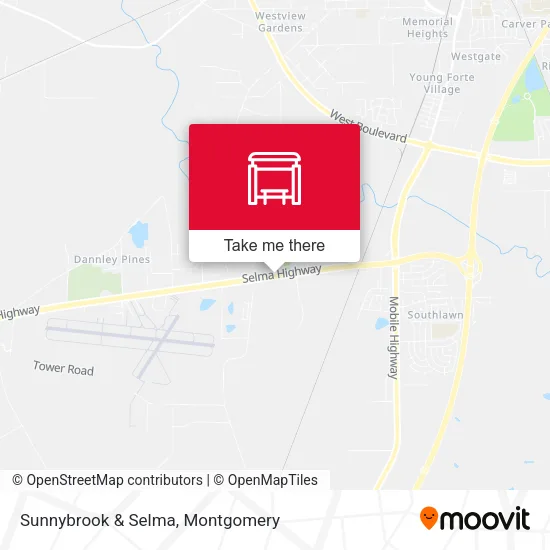 Sunnybrook & Selma map