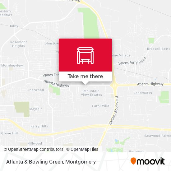 Atlanta & Bowling Green map