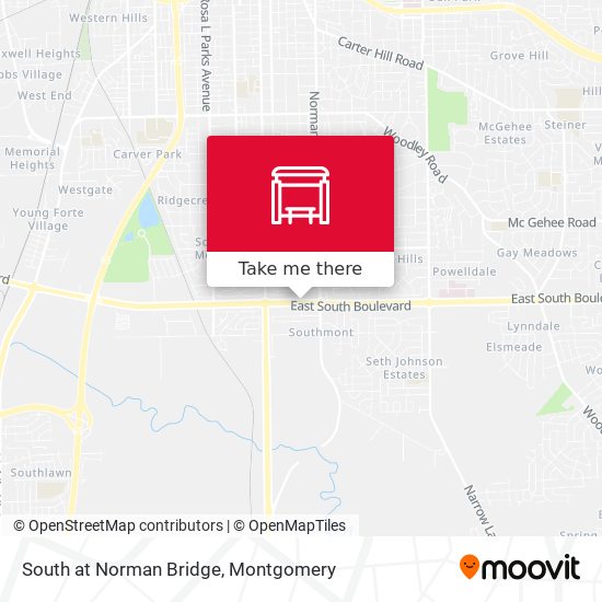 South at Norman Bridge map