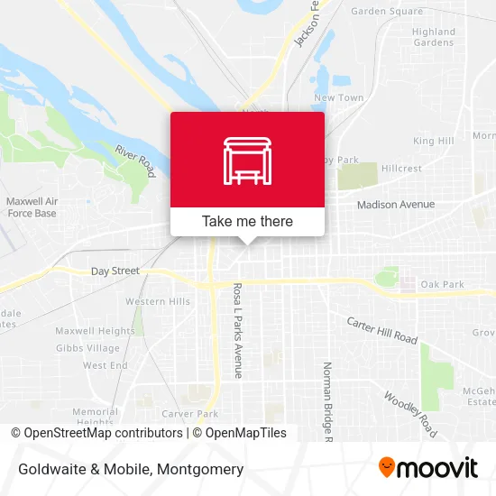 Goldwaite & Mobile map
