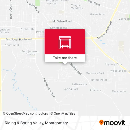 Riding & Spring Valley map