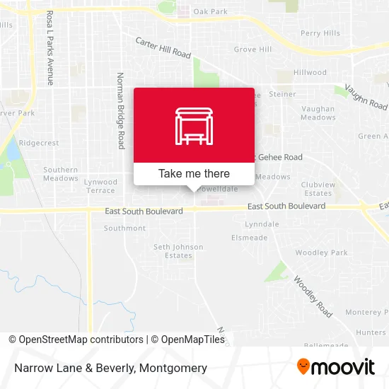 Narrow Lane & Beverly map