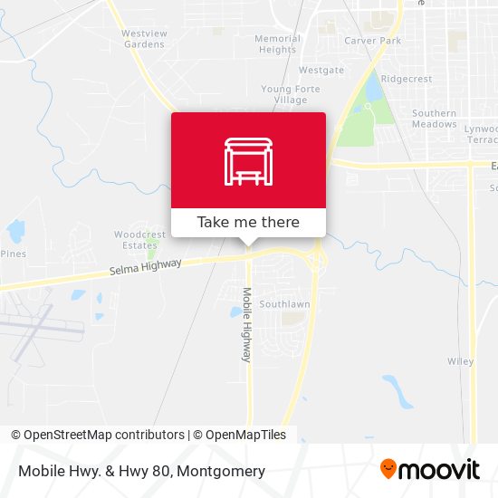 Mobile Hwy. & Hwy 80 map