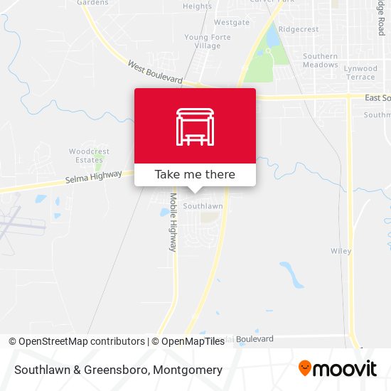 Southlawn & Greensboro map