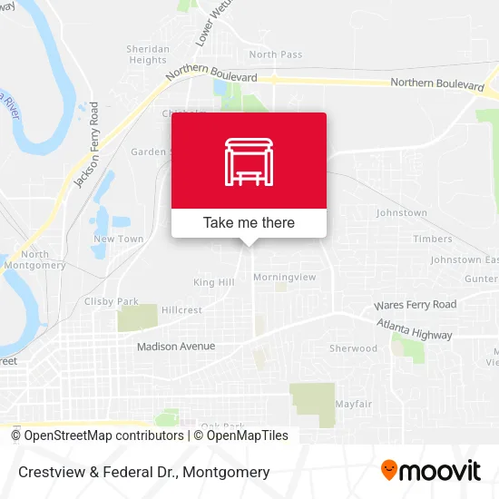 Crestview & Federal Dr. map